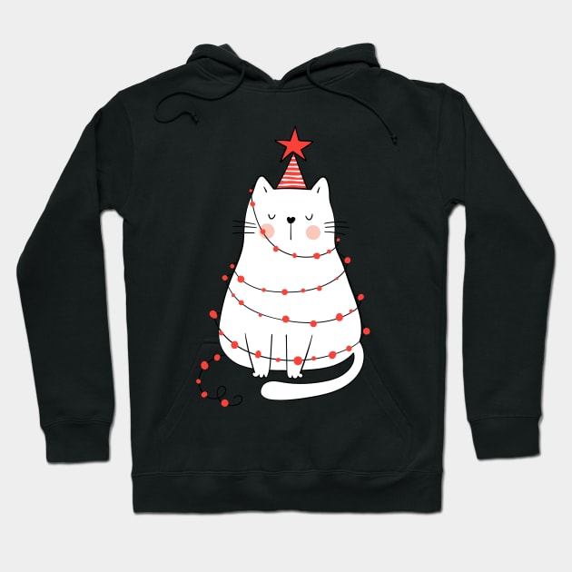 Cute Cat Gift For Christmas Hoodie by Animal Specials